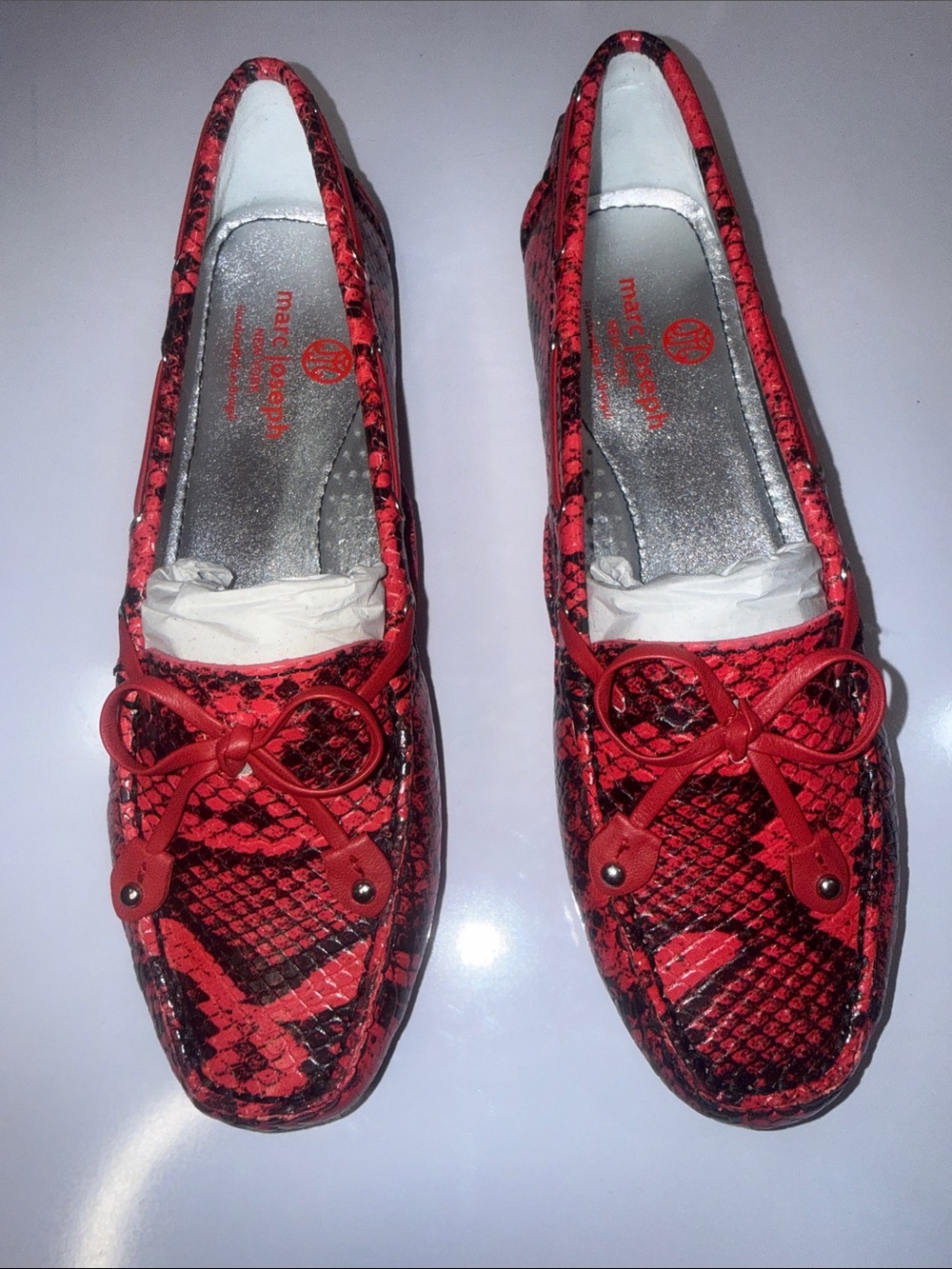 Marc Joseph Cypress Hill Red Viper Loafers Women’s 6.5 NWT w/ Box - Picture 4 of 7